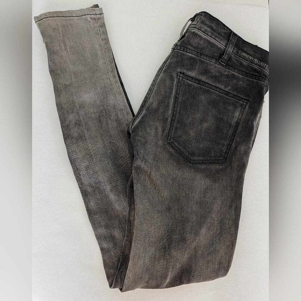 Current Elliott Gray Distressed Skinny Jeans Size 24 | 240558